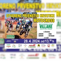 U nedjelju, 28. travnja 2024. na Villarama se od 13,30 sati vozi utrka Otvorenog prvenstva Hrvatske u motocrossu