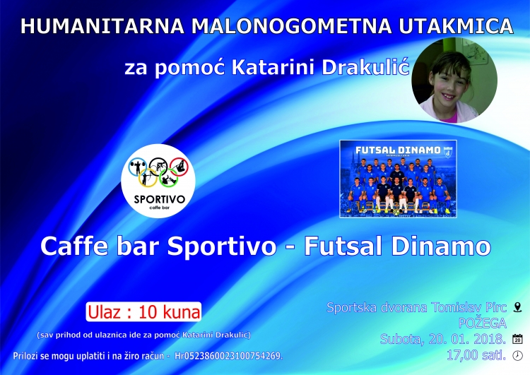 U pretprodaji su ulaznice za humanitarnu malonogometnu utakmicu C. B. Sportivo - Futsal Dinamo