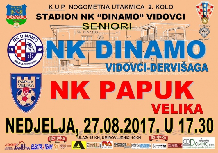Požega, Dinamo i Croatia domaćini u 2. kolu kupa koje se igra 26. i 27. kolovoza